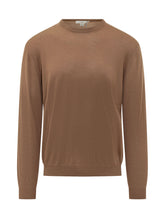 MALO - Maglia Girocollo con Fondo a Coste - Marrone - LIDIASHOPPING® - Official Website