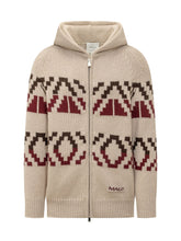 MALO - Hooded Jacquard Zip Cardigan - Beige - LIDIASHOPPING® - Official Website