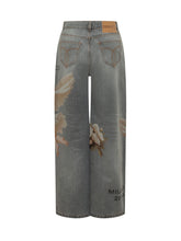 FIORUCCI - Jeans Baggy con Stampa Figurativa - Grigio - LIDIASHOPPING® - Official Website