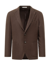 TAGLIATORE - Montecarlo Single Breasted Blazer with Patch Pockets - Brown - LIDIASHOPPING® - Official Website
