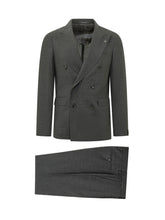 TAGLIATORE - Vesuvio Double Breasted Suit - Black - LIDIASHOPPING® - Official Website