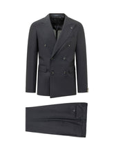 TAGLIATORE - Vesuvio Double Breasted Suit - Blue - LIDIASHOPPING® - Official Website