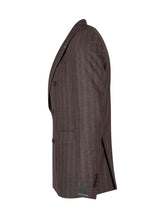 TAGLIATORE - Vesuvio Double Breasted Striped Suit - Brown - LIDIASHOPPING® - Official Website