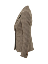TAGLIATORE - Giacca Doppiopetto con Motivo Pied de Poule - Marrone - LIDIASHOPPING® - Official Website