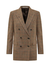 TAGLIATORE - Giacca Doppiopetto Oversize a Quadri - Marrone - LIDIASHOPPING® - Official Website