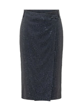 PINKO - Gonna Bentivoglio Midi con Applicazioni - Blu - LIDIASHOPPING® - Official Website