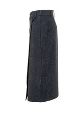 PINKO - Gonna Bentivoglio Midi con Applicazioni - Blu - LIDIASHOPPING® - Official Website