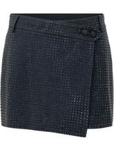 PINKO - Gonna Soave Mini con Applicazioni - Blu - LIDIASHOPPING® - Official Website