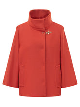 FAY - Cappa con Collo Alto - Rosso - LIDIASHOPPING® - Official Website