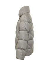 FAY - Piumino con Collo Alto e Trapuntatura Geometrica - Grigio - LIDIASHOPPING® - Official Website