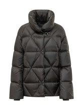 FAY - Piumino con Collo Alto e Trapuntatura Geometrica - Nero - LIDIASHOPPING® - Official Website