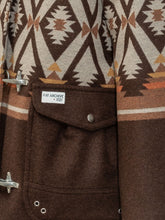 FAY - Giacca con Chiusure a Gancio e Motivo Geometrico - Marrone - LIDIASHOPPING® - Official Website