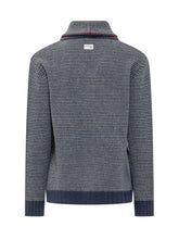 FAY - Cardigan con Collo Sciallato - Blu - LIDIASHOPPING® - Official Website