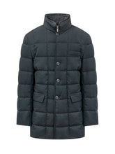 FAY - Padded Coat with High Collar - Blue - LIDIASHOPPING® - Official Website