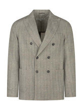 CIRCOLO - Blazer Doppiopetto a Spina di Pesce - Verde - LIDIASHOPPING® - Official Website