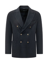 CIRCOLO - Blazer Doppiopetto con Rever a Lancia - Blu - LIDIASHOPPING® - Official Website