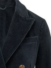 CIRCOLO - Double Breasted Blazer with Lapels - Blue - LIDIASHOPPING® - Official Website