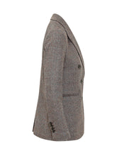 CIRCOLO - Blazer Doppiopetto con Motivo Spigato - Marrone - LIDIASHOPPING® - Official Website