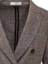 CIRCOLO - Blazer Doppiopetto con Motivo Spigato - Marrone - LIDIASHOPPING® - Official Website