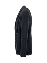 LARDINI - Double Breasted Knitted Blazer - Blue - LIDIASHOPPING® - Official Website