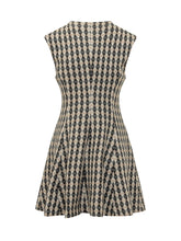 MSGM - Abito Svasato con Motivo Geometrico - Grigio - LIDIASHOPPING® - Official Website