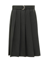 MSGM - Gonna Midi Plissettata con Cintura - Nero - LIDIASHOPPING® - Official Website