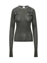 MSGM - Long Sleeve Top with Ruffles - Grey - LIDIASHOPPING® - Official Website