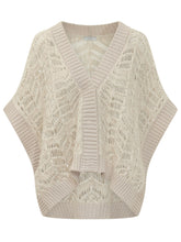 PESERICO - Maglia Traforata con Scollo a V - Bianco - LIDIASHOPPING® - Official Website