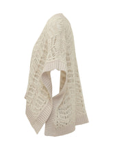 PESERICO - Maglia Traforata con Scollo a V - Bianco - LIDIASHOPPING® - Official Website