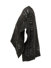 PESERICO - Maglia Traforata con Scollo a V - Nero - LIDIASHOPPING® - Official Website