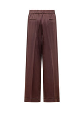 PESERICO - Pantaloni Ampi con Vita Elasticizzata - Rosso - LIDIASHOPPING® - Official Website