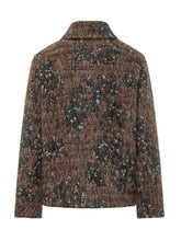 PESERICO - Giacca con Motivo Jacquard e Zip - Marrone - LIDIASHOPPING® - Official Website