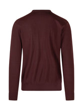 PAOLO PECORA - Maglia Girocollo con Profilo a Contrasto - Rosso - LIDIASHOPPING® - Official Website