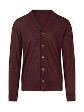 PAOLO PECORA - V-Neck Ribbed Cardigan with Buttons - Red - LIDIASHOPPING® - Official Website