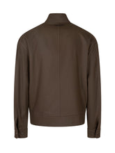 PAOLO PECORA - Bomber con Collo Alto e Zip - Marrone - LIDIASHOPPING® - Official Website