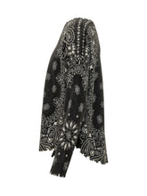 KUJTEN - Maglia Mela Bandana con Motivo Paisley - Nero - LIDIASHOPPING® - Official Website