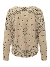 KUJTEN - Maglia Mela Bandana con Motivo Paisley - Beige - LIDIASHOPPING® - Official Website