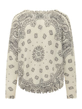KUJTEN - Maglia Mela Bandana con Motivo Paisley - Bianco - LIDIASHOPPING® - Official Website