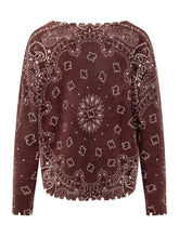 KUJTEN - Maglia Mela Bandana con Motivo Paisley - Viola - LIDIASHOPPING® - Official Website