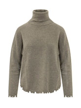 KUJTEN - Mavis Turtleneck with Cut Edges - Green - LIDIASHOPPING® - Official Website