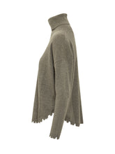 KUJTEN - Mavis Turtleneck with Cut Edges - Green - LIDIASHOPPING® - Official Website