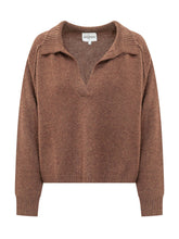 KUJTEN - Aenora Sweater with Collar - Brown - LIDIASHOPPING® - Official Website