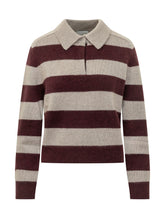 KUJTEN - Maglia Polo Royce in Cashmere a Righe - Beige - LIDIASHOPPING® - Official Website