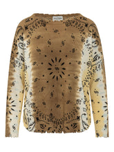 KUJTEN - Maglia Mela Abba Bandana con Motivo Paisley - Marrone - LIDIASHOPPING® - Official Website