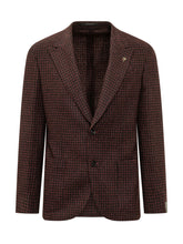 GABRIELE PASINI - Single Breasted Checked Blazer - Red - LIDIASHOPPING® - Official Website
