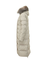 MOORER - Piumino Zagara Lungo con Cappuccio - Beige - LIDIASHOPPING® - Official Website
