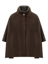 MOORER - Mantella con Collo Alto e Tasche - Marrone - LIDIASHOPPING® - Official Website