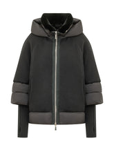 MOORER - Giacca Medea con Cappuccio - Nero - LIDIASHOPPING® - Official Website