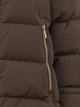 MOORER - Piumino Gadia con Cappuccio Alto - Marrone - LIDIASHOPPING® - Official Website