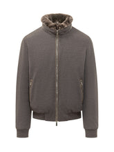 MOORER - Bellati Jacket with Long Pile Collar - Brown - LIDIASHOPPING® - Official Website
